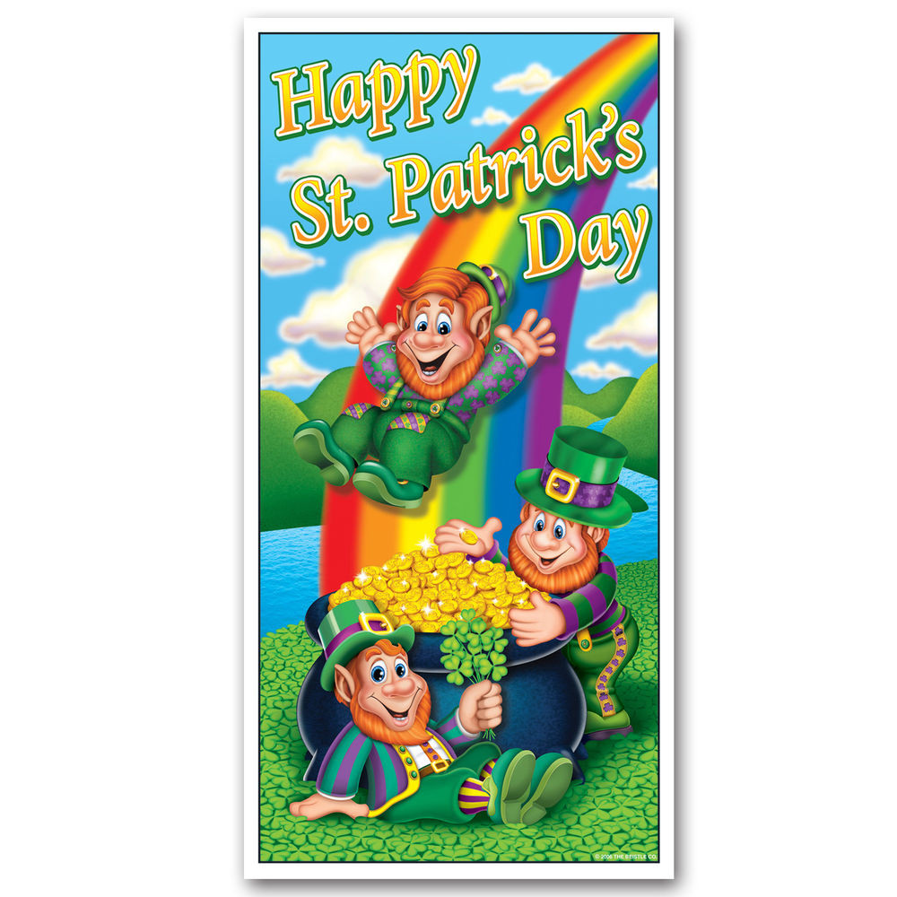 St Patrick's Day Decor
 HAPPY ST PATRICK S DAY Party Decoration DOOR COVER POT OF