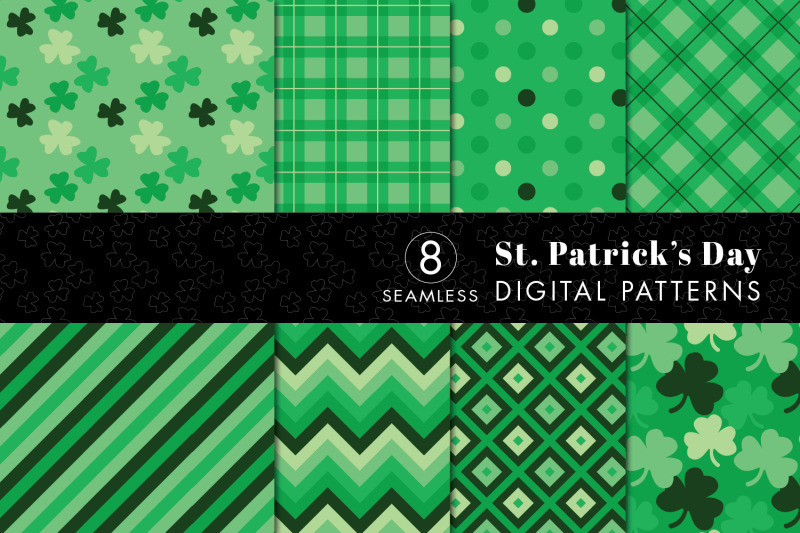 St. Patrick's Day Food
 8 Seamless St Patrick s Day Patterns Set 2 By