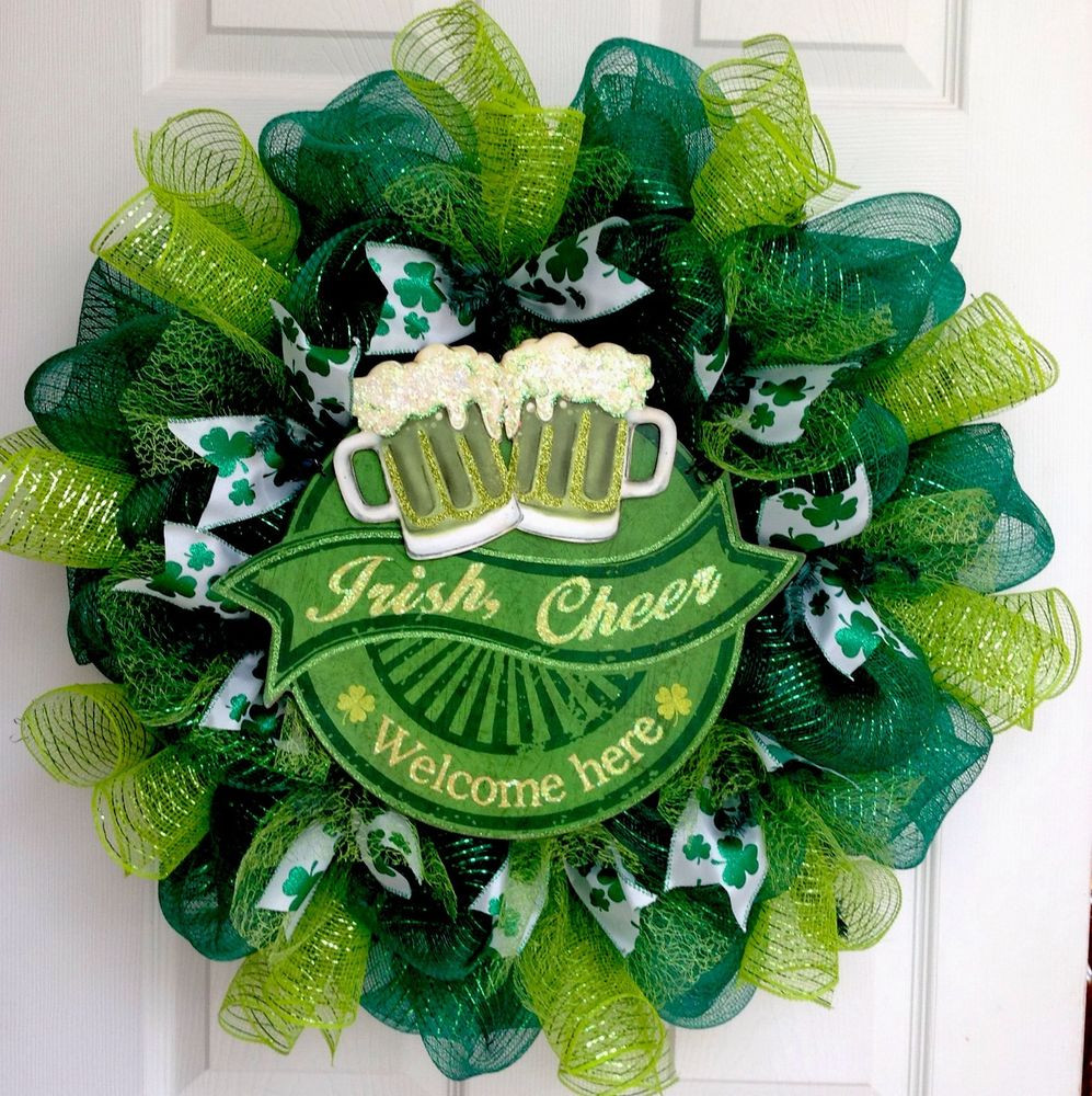St Patrick's Day Ideas
 Irish Cheer Wel e Here St Patrick s Day Handmade Deco