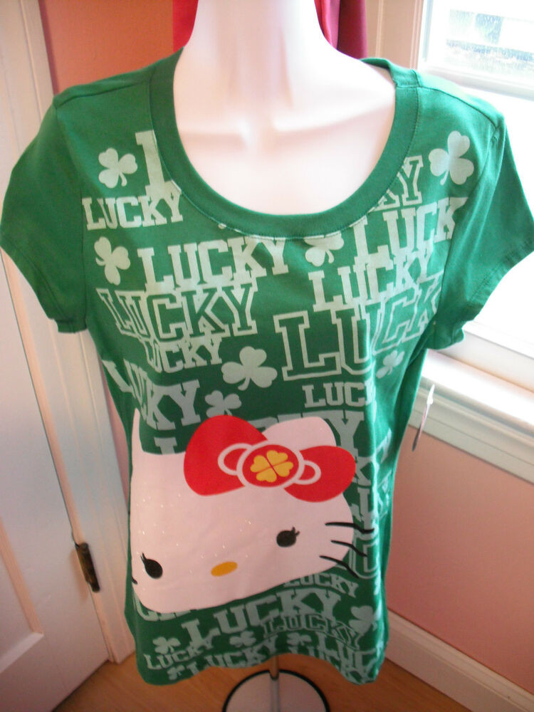 St Patrick's Day Ideas
 Hello Kitty Clover St Patrick s Day JUNIORS XL Women s