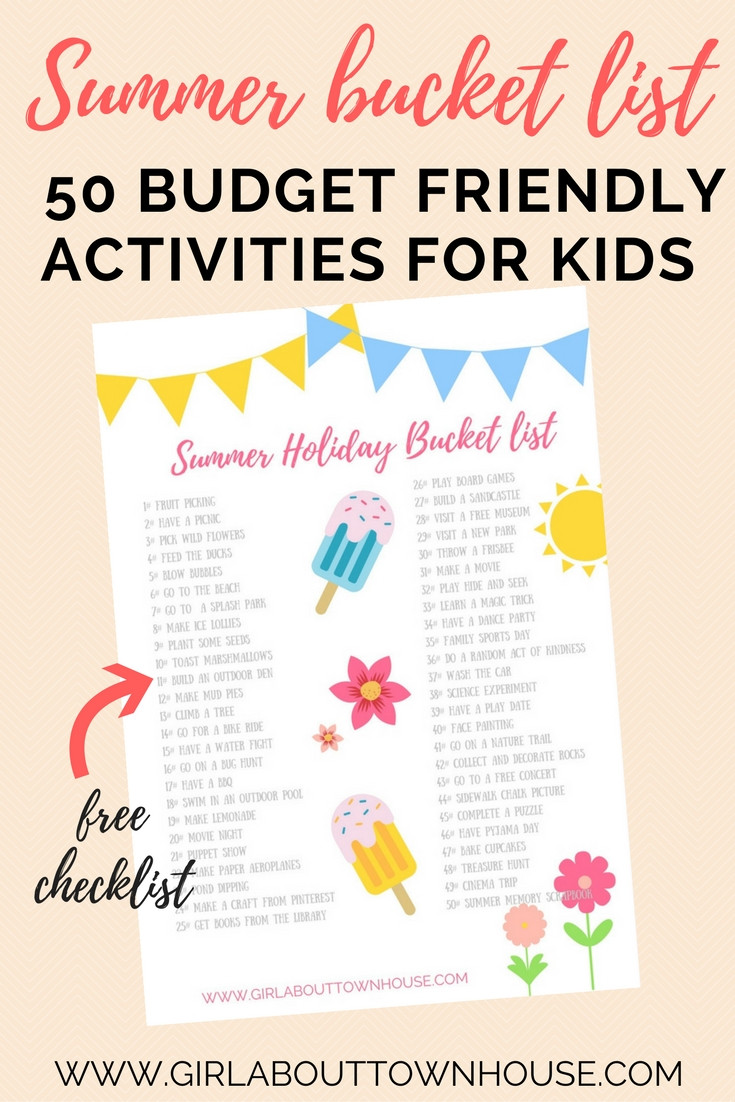 Summer Activities For Preschoolers At Home
 Summer bucket list 50 mostly free kids activities
