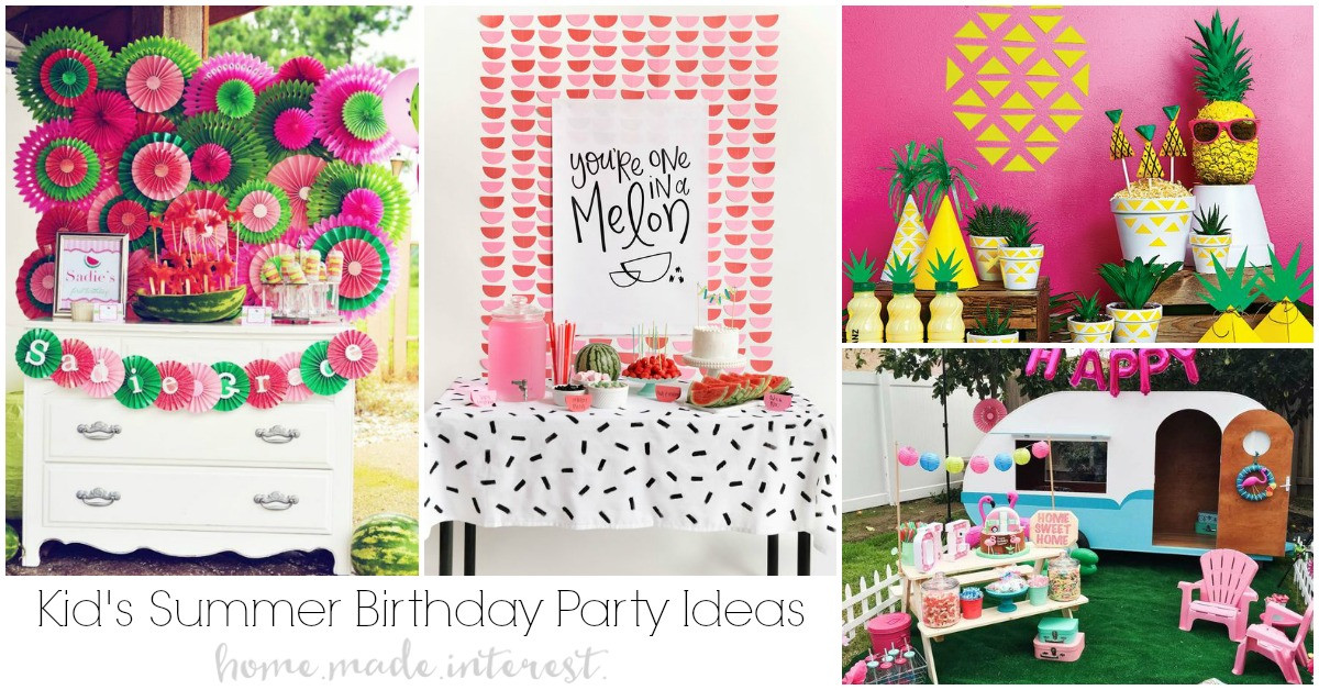 Summer In Winter Party Ideas
 Summer Birthday Party Ideas for Kids Home Made Interest
