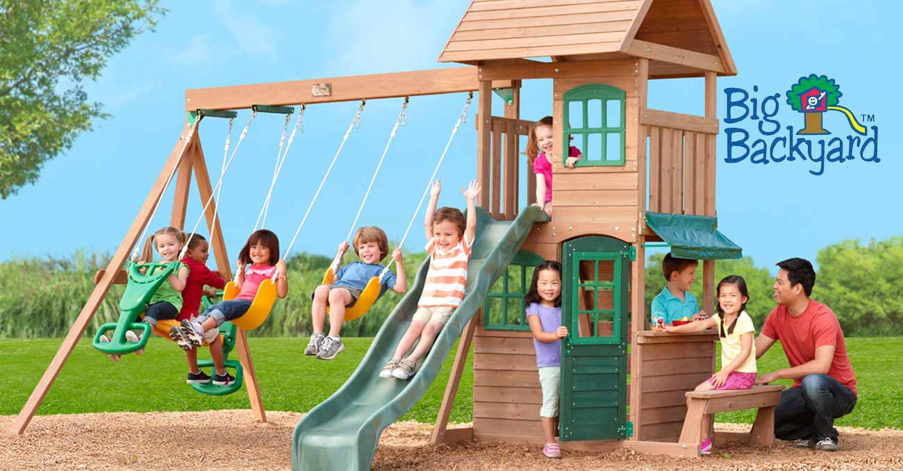 Swing Sets For Big Kids
 Big Backyard Premium Wooden Swing Sets & Kids Play Systems