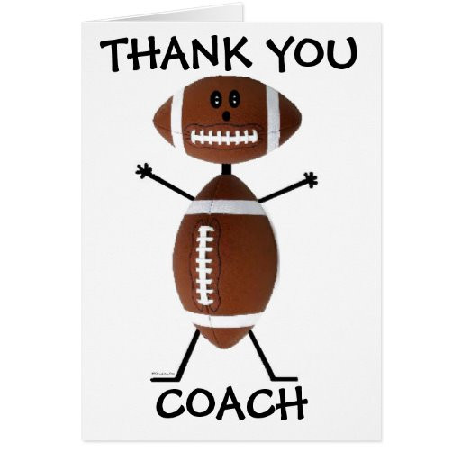 Thank You Gift Ideas For Football Coaches
 Thank You Football Coach Greeting Card
