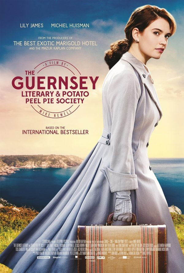 The Guernsey Literary And Potato Peel Pie Society Book
 Lily James featured on poster for The Guernsey Literary
