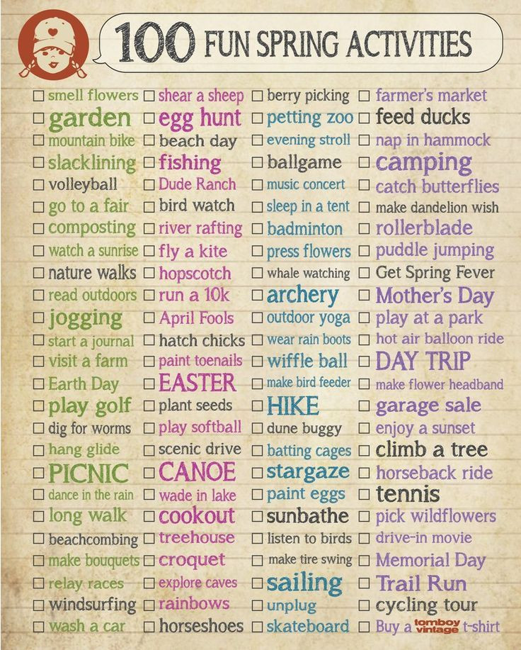 Things To Do In Spring Ideas
 100 Fun Spring Activities