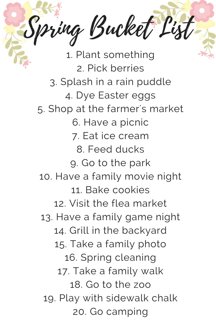 Things To Do In Spring Ideas
 A kid and toddler friendly spring bucket list with fun