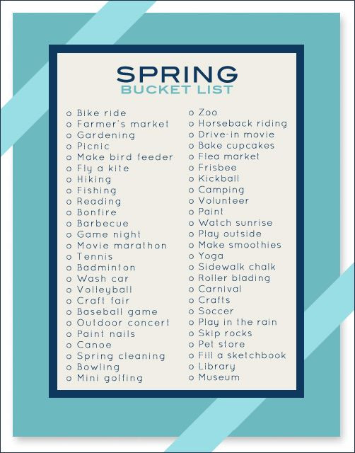 Things To Do In Spring Ideas
 50 Things To Do This Spring