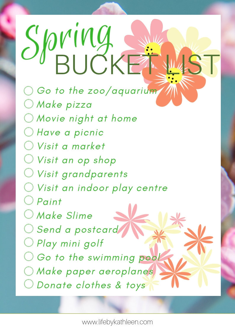Things To Do In Spring Ideas
 Spring Bucket List Life By Kathleen