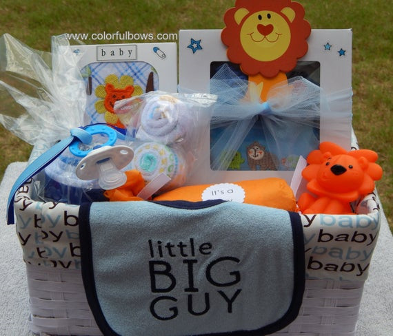 Unique Baby Boy Gift Ideas
 Premium Little Big Guy Baby Boy Gift Basket READY TO SHIP