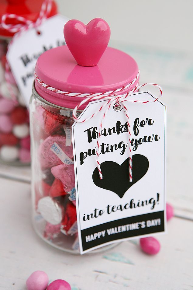 Valentine Teacher Gift Ideas
 Thanks For Putting Your Heart Into Teaching