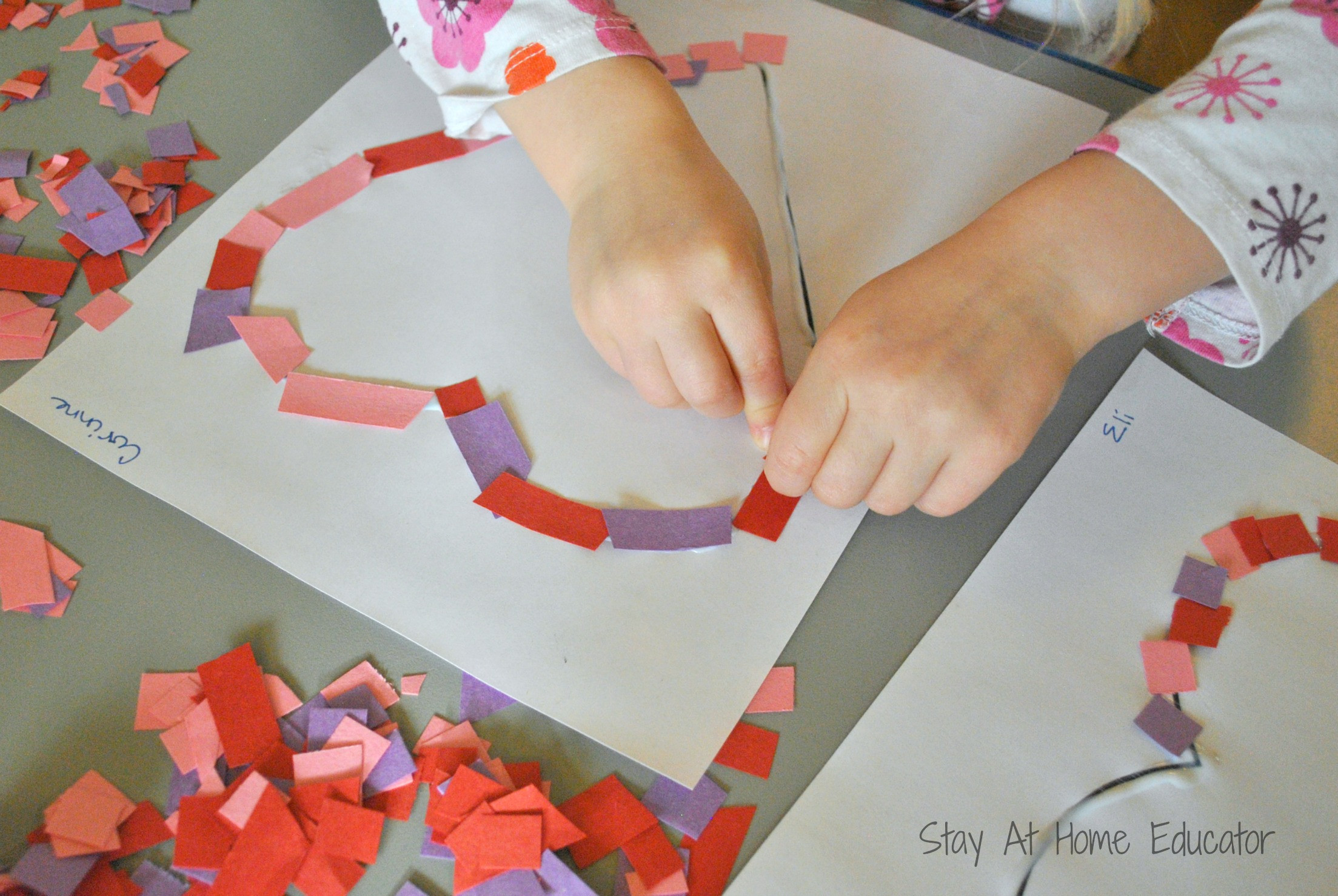 Valentines Day Activities For Preschoolers
 Confetti Hearts Valentine Craft Stay At Home Educator