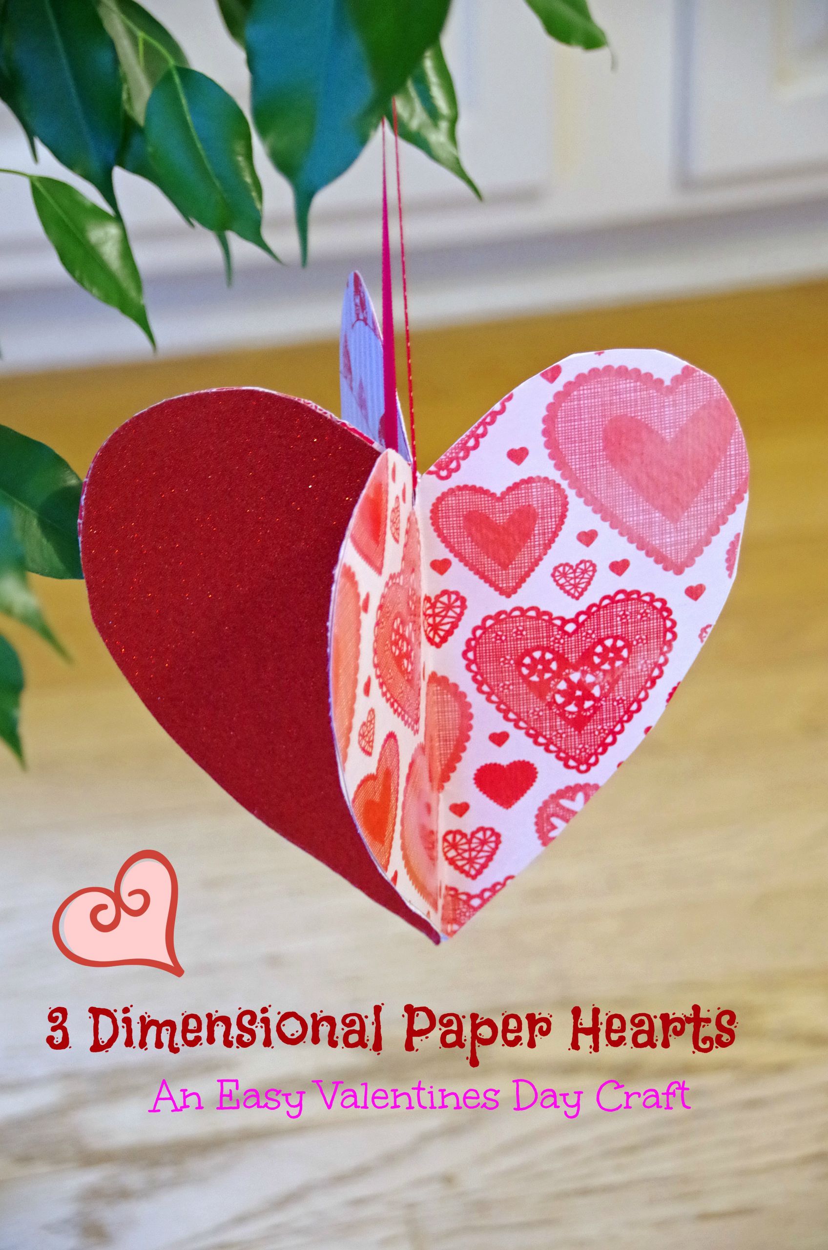 Valentines Day Crafts
 Easy Valentines Day Craft Idea Make 3D Paper Hearts