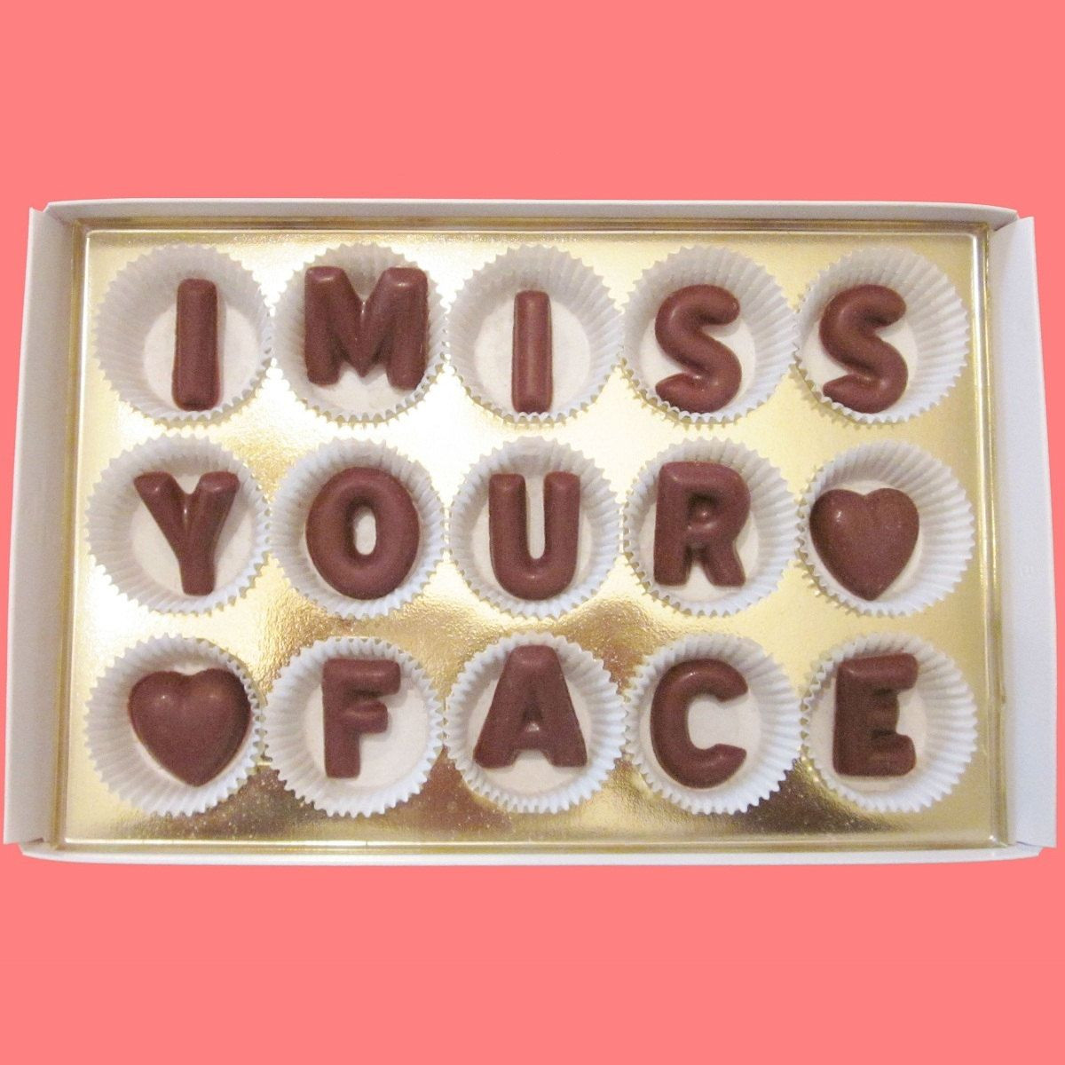 Valentines Day Ideas For Her Long Distance
 I Miss Your Face Chocolate Letters Long Distance