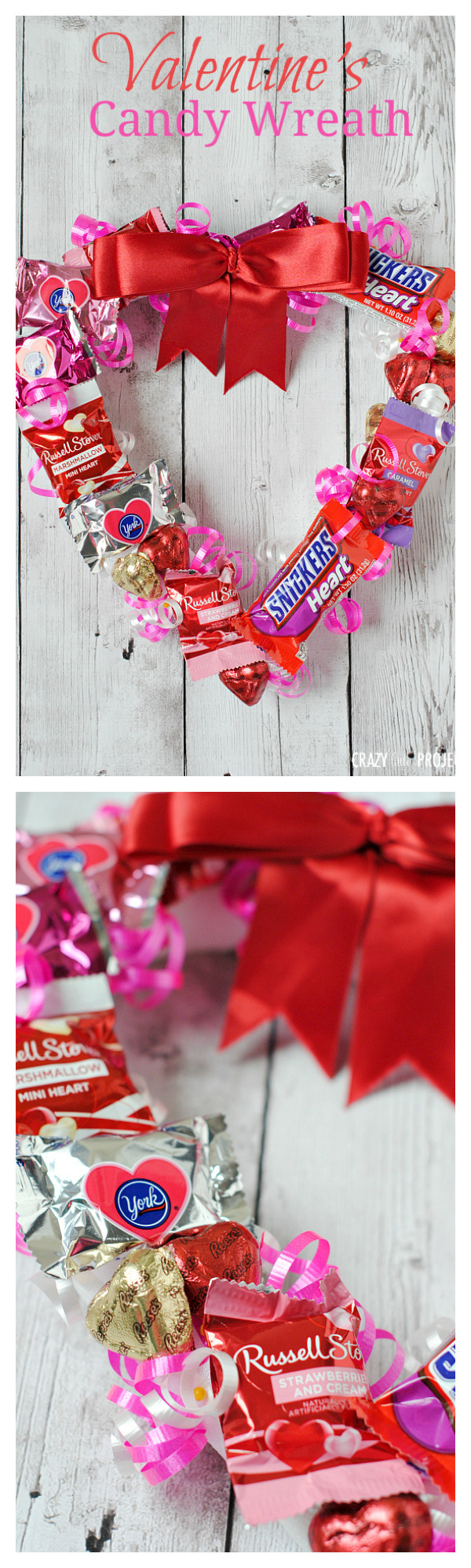 Valentines Day Wreath Ideas
 Valentine s Candy Wreath Crazy Little Projects
