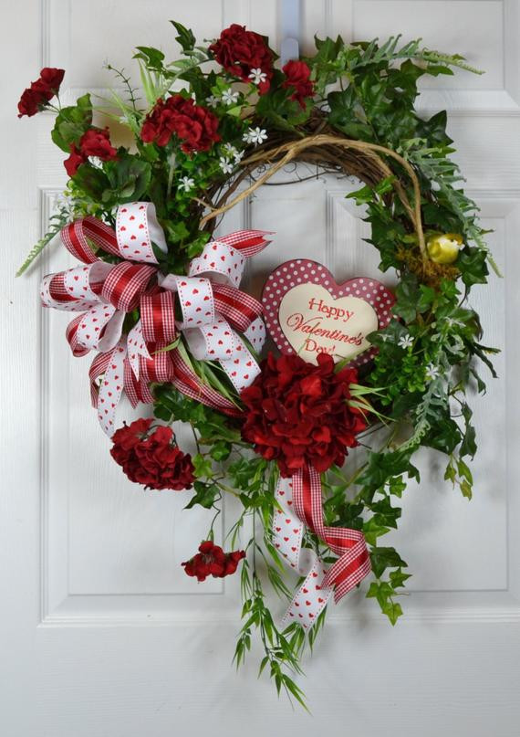 Valentines Day Wreath Ideas
 Valentine Wreath Valentine Swag St Valentine Wreath