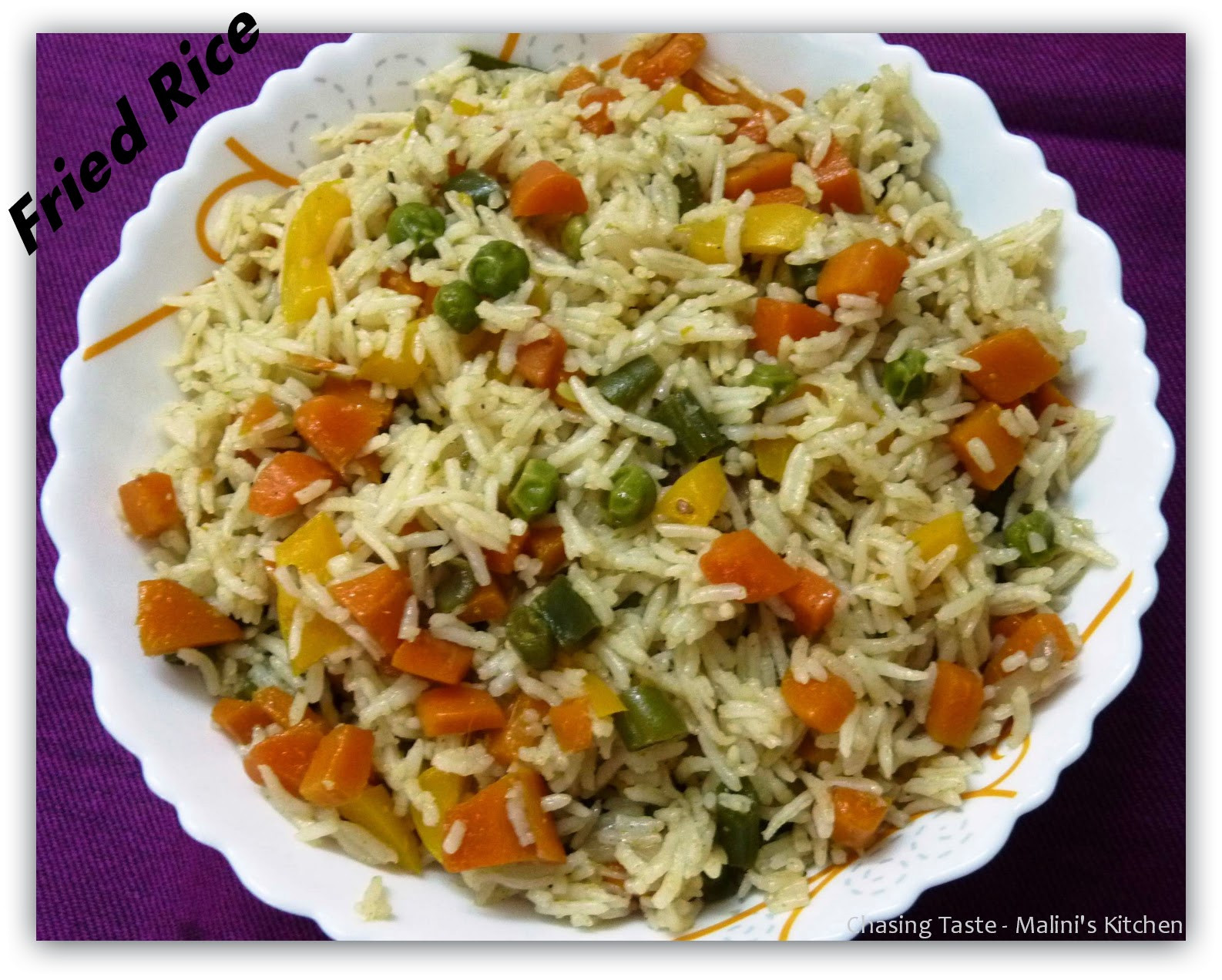 Veg Fried Rice
 Chasing Taste Ve able Fried Rice Recipe Indian Style