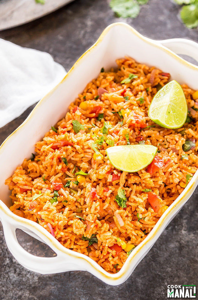 Vegan Spanish Rice
 Ve arian Mexican Rice Cook With Manali
