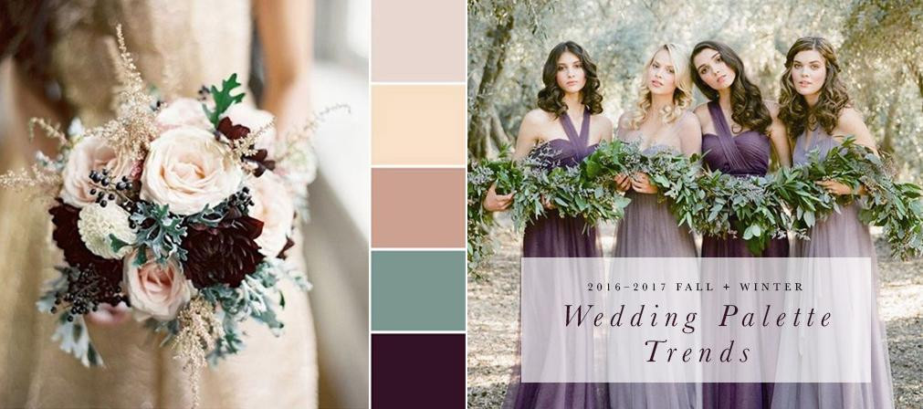 Wedding Colors By Season
 2016–2017 Fall Winter Wedding Color Trends – Pom Paperie