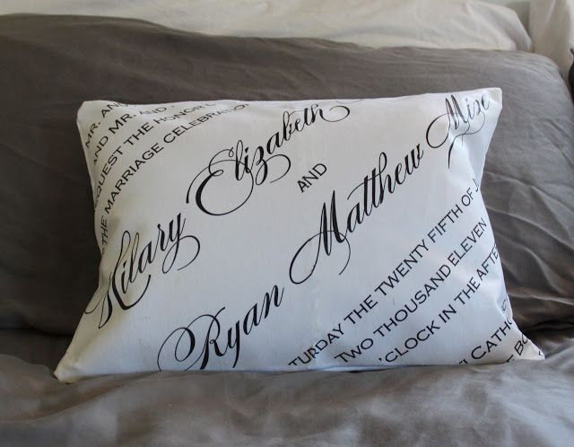 Wedding Gift Ideas For 2Nd Marriage
 231 Blog DIY CUSTOM PILLOW COVERS WITH INVITATION ART FOR A SECOND WEDDING ANNIVERSARY