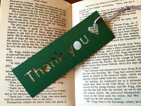Wedding Gift Ideas For Coworker
 Items similar to Bookmark Small t Thank you t