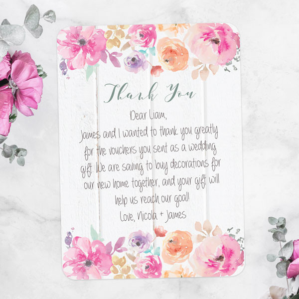 Wedding Gift Thank You Wording
 Wedding Thank You Cards Wording Help Dotty about Paper
