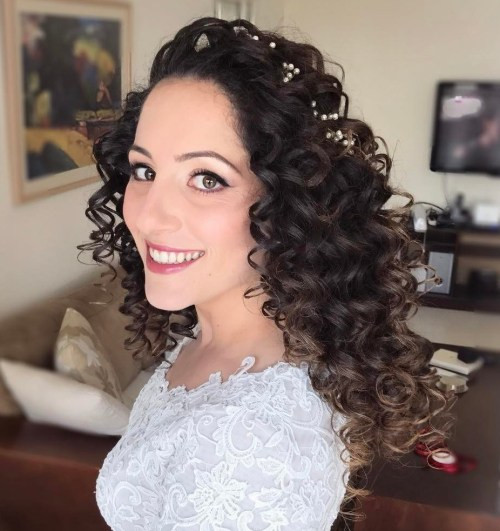 Wedding Hairstyles For Long Curly Hair
 20 Soft and Sweet Wedding Hairstyles for Curly Hair 2019