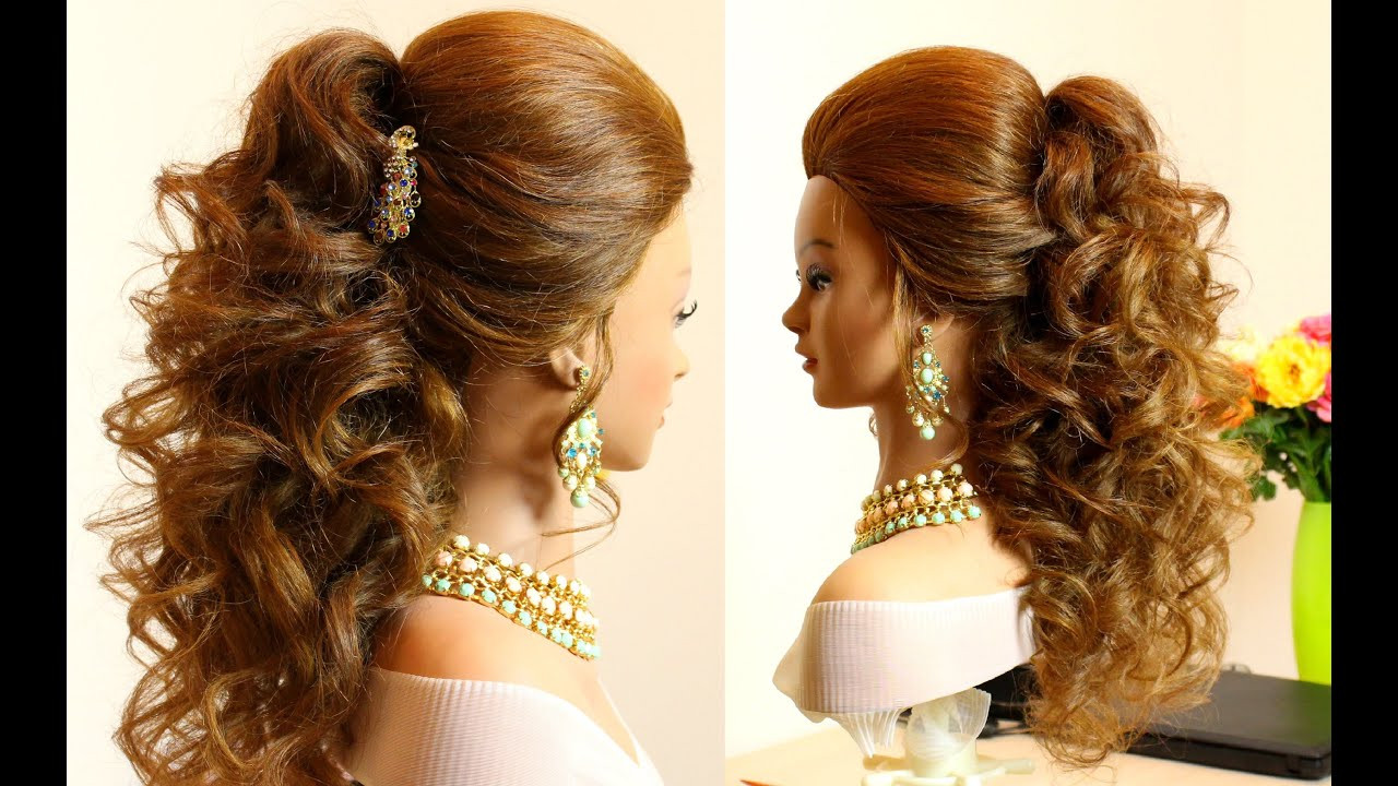 Wedding Hairstyles For Long Curly Hair
 Curly bridal hairstyle for long hair tutorial