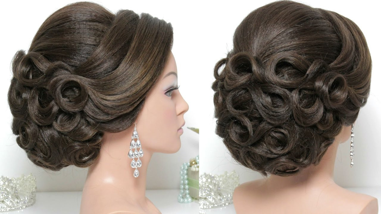 Wedding Hairstyles Updo
 Bridal hairstyle for long hair tutorial Updo for wedding
