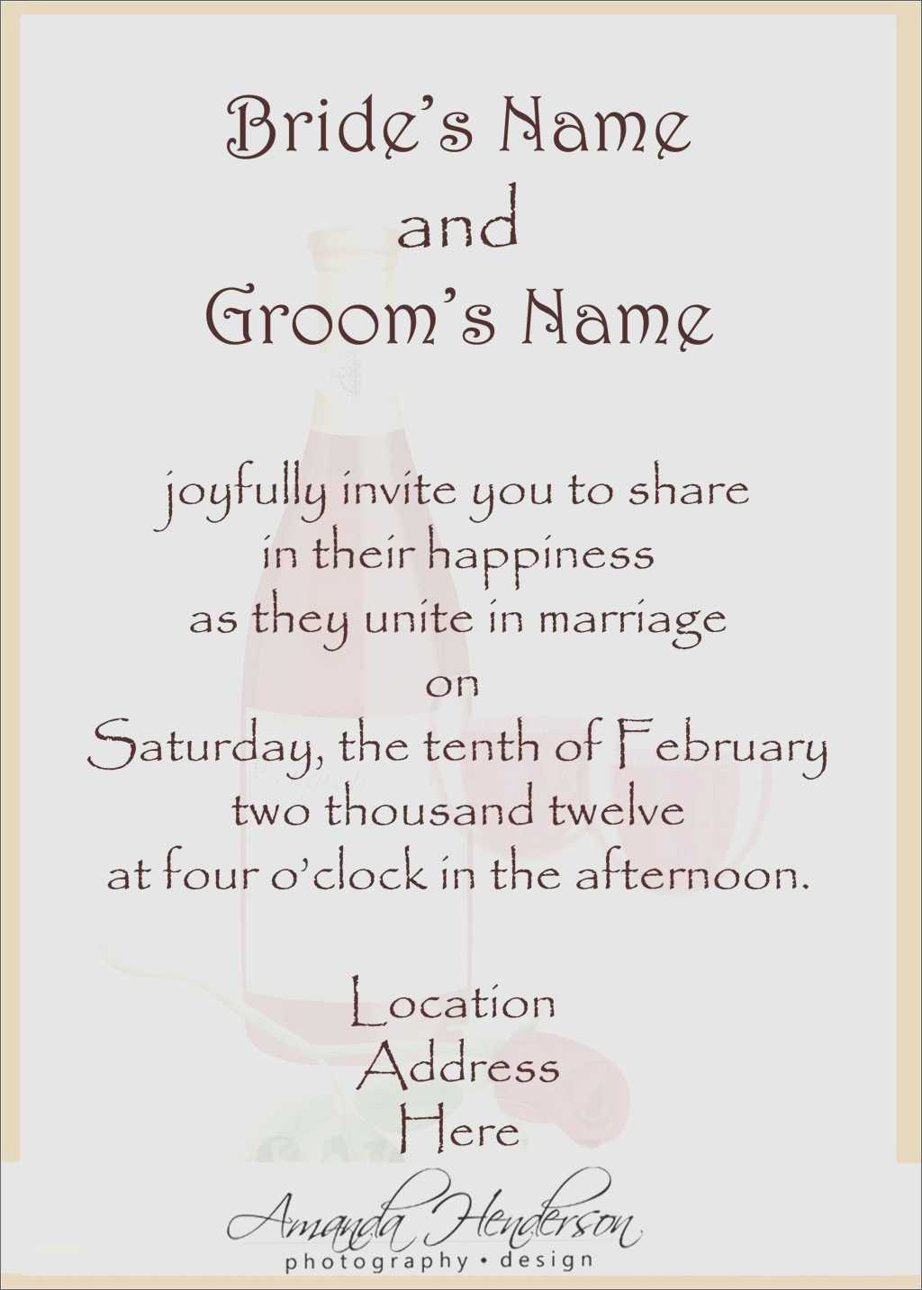 Wedding Invitation Wording From Bride And Groom
 New Wedding Invitations Samples Wording From Bride and
