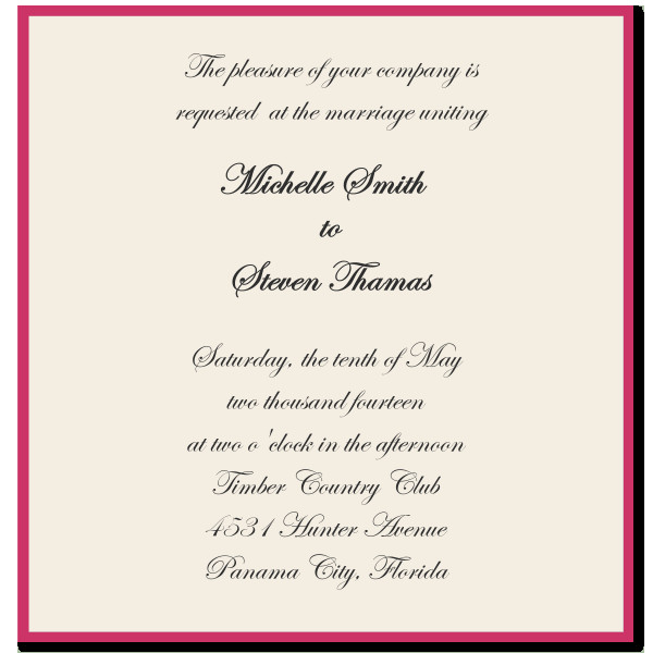 Wedding Invitation Wording From Bride And Groom
 Wedding Invitation Sayings And Quotes QuotesGram