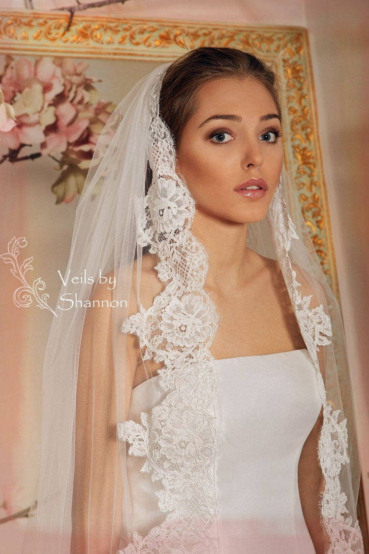 Wedding Lace Veils
 Lace Wedding Veil Lace Bridal Veil Cathedral Lace by