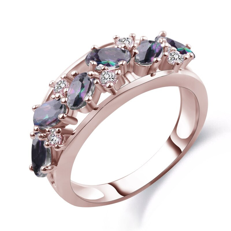 Wedding Ring Stores
 Aliexpress Buy Elegant Rinbow Rose Gold Filled CZ