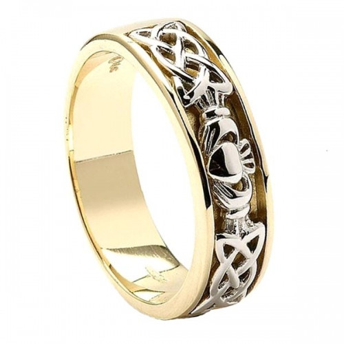 Wedding Rings.com
 Mens Celtic Knot Claddagh Wedding Ring