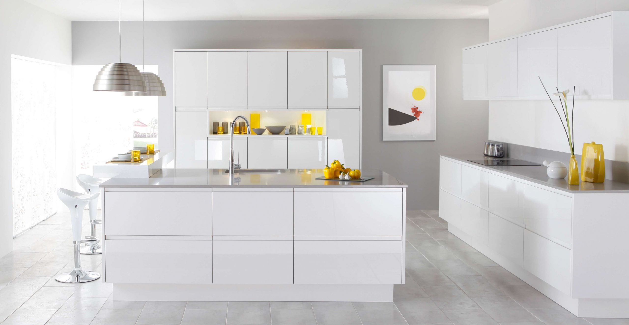 White Contemporary Kitchen Cabinets
 How to Beautify a White Kitchen Mozaico Blog