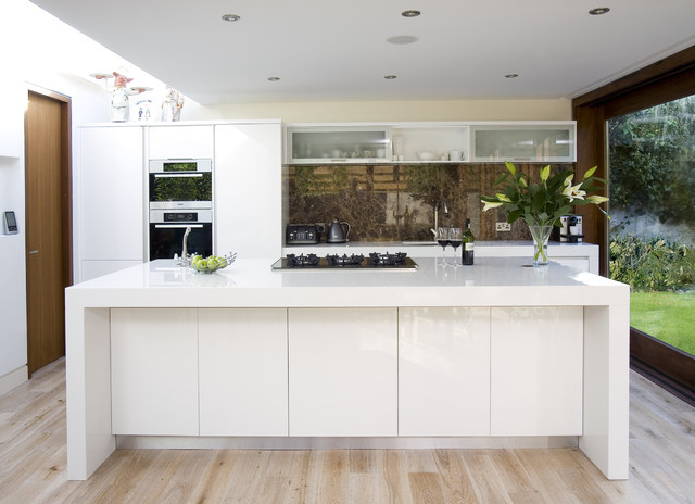 White Contemporary Kitchen Cabinets
 White Kitchen