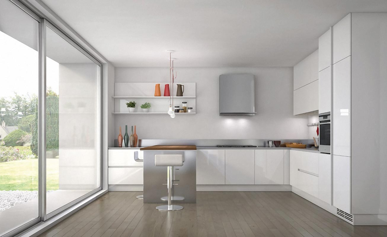 White Contemporary Kitchen Cabinets
 30 Contemporary White Kitchens Ideas