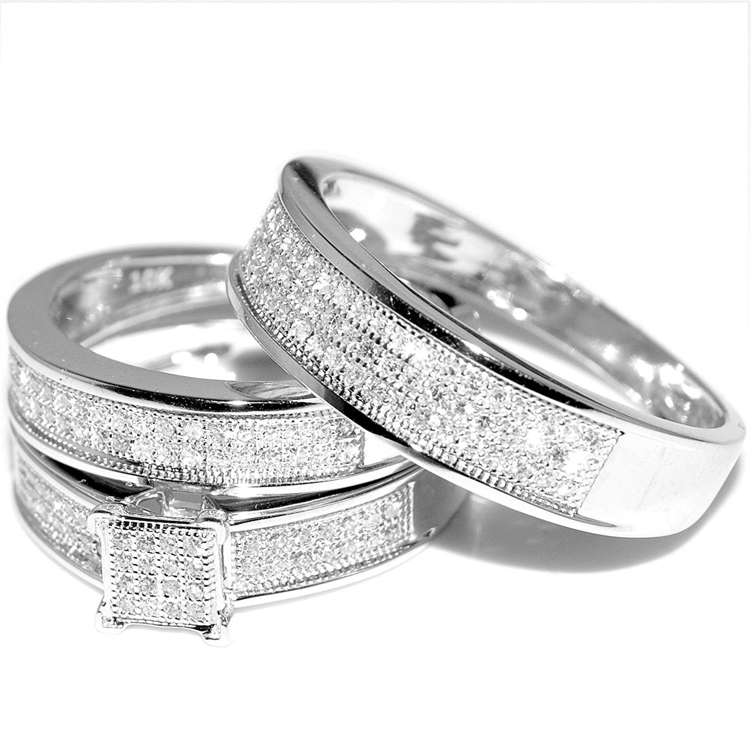 White Gold Wedding Ring Sets
 Beautiful White Gold Wedding Ring Sets for Women Matvuk