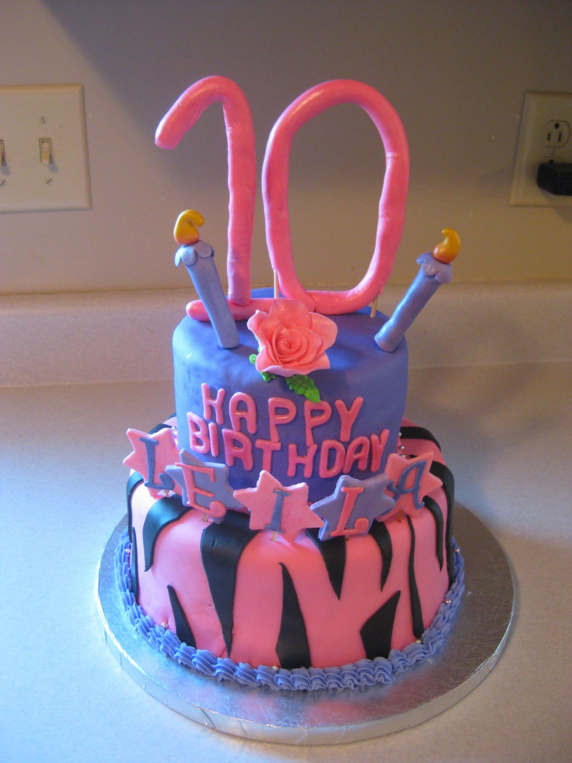10 Year Old Birthday Cakes
 10 year old s birthday cake Chocolate cake with