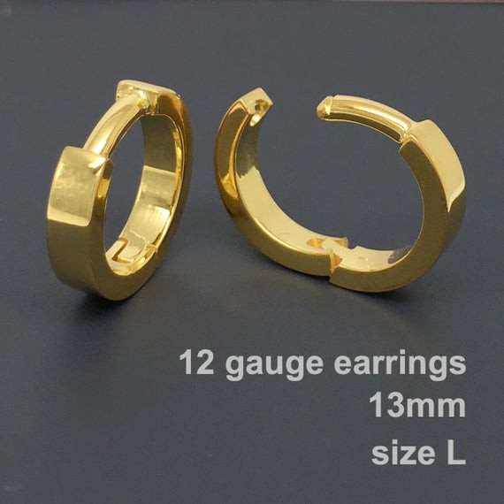 12 Gauge Earrings
 12 gauge earrings men s hoop earrings gauged hoop