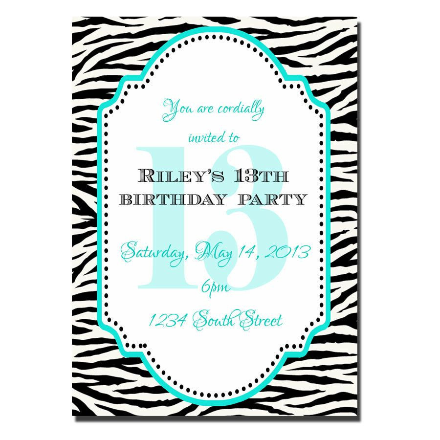13 Year Old Beach Party Ideas
 13 Year Old Birthday Party Invitations