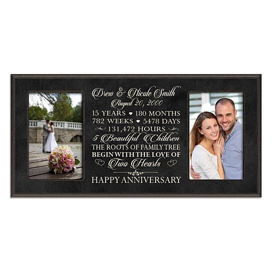 15 Year Wedding Anniversary Gift For Her
 Buy Personalized 15th Anniversary Frame Can be