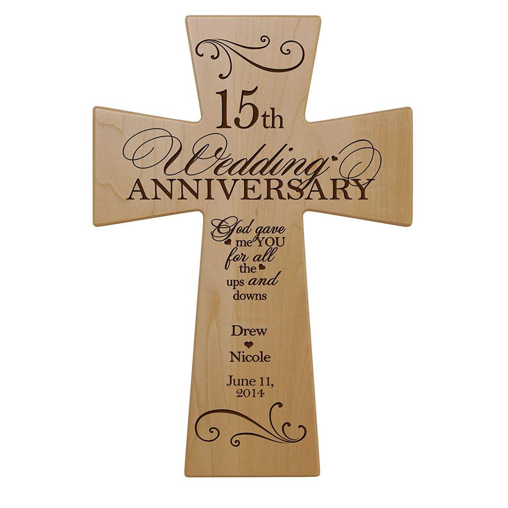 15 Year Wedding Anniversary Gift For Her
 Personalized 15th Wedding Anniversary Maple Wood Wall