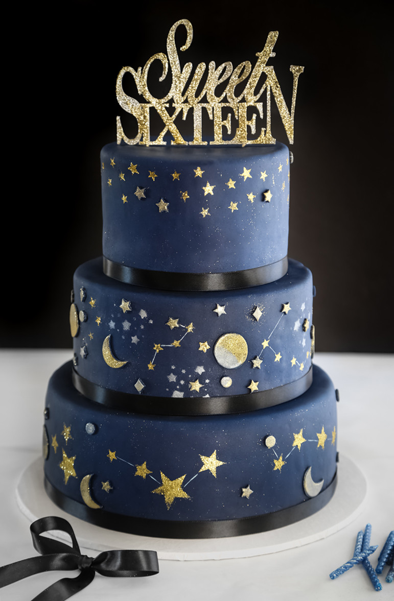 16th Birthday Cakes
 Celestial Sweet Sixteen Cake