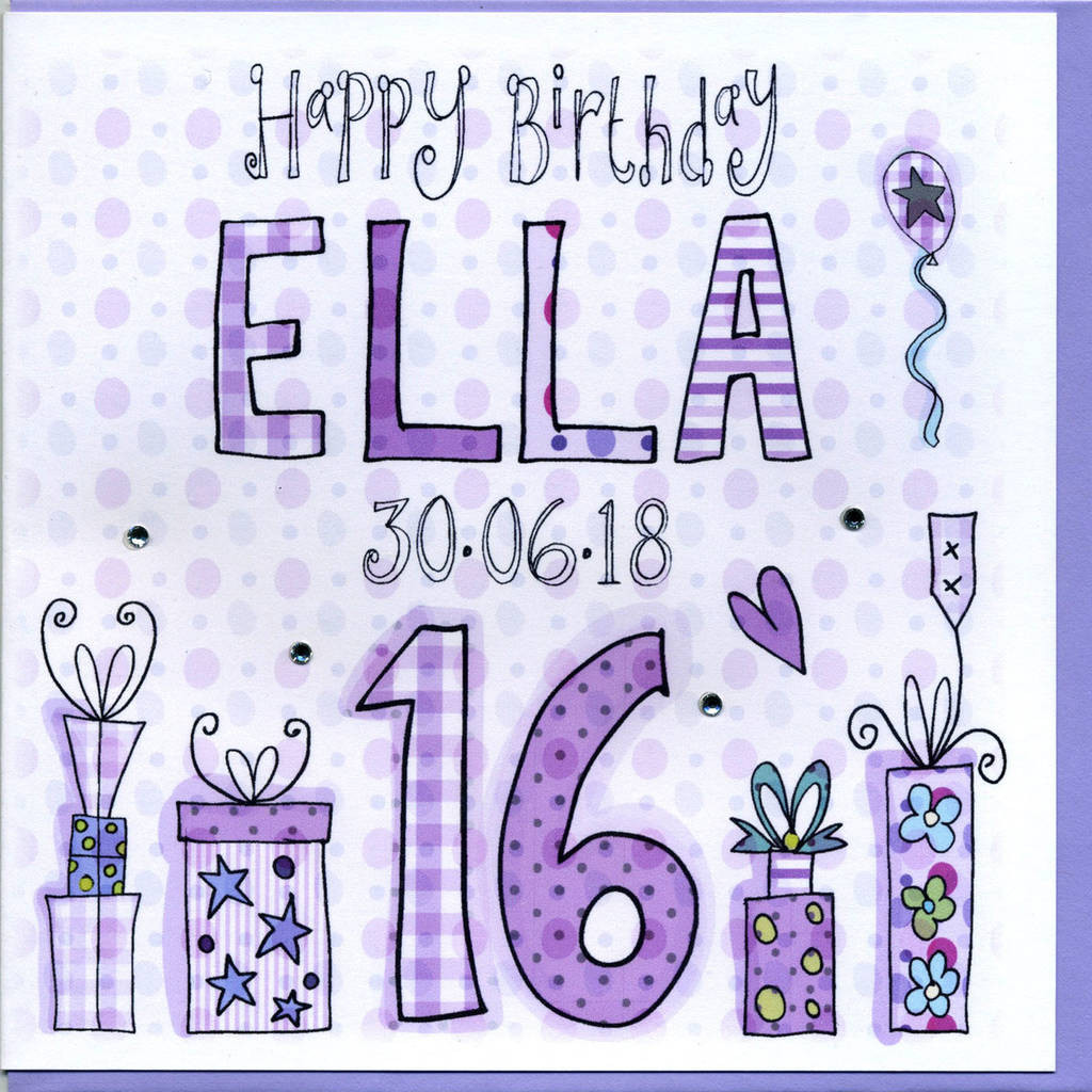 16th Birthday Cards
 16th birthday card by claire sowden design