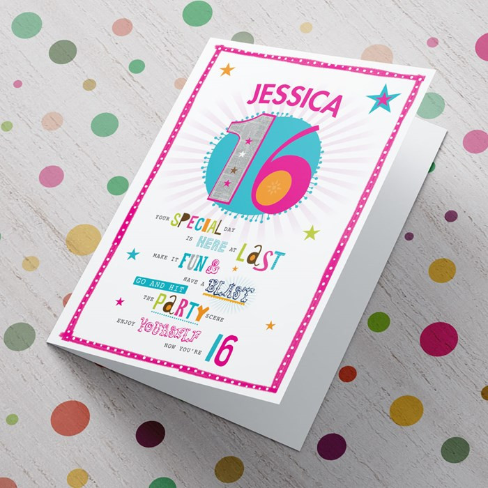 16th Birthday Cards
 Personalised 16th Birthday Card Have A Blast