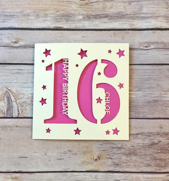 16th Birthday Cards
 Personalised 16th Birthday Card Son 16th Card Daughter