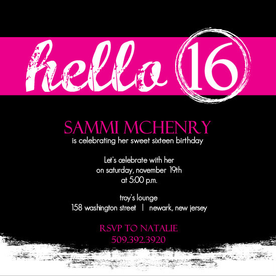 16th Birthday Invitations
 Invitations For Sweet 16th Birthday Party — FREE