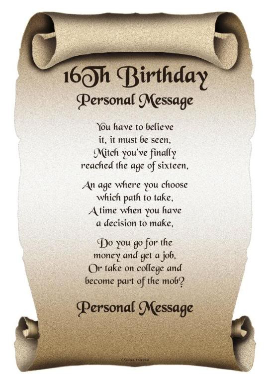 16Th Birthday Quotes
 16th Birthday Quotes And Poems QuotesGram