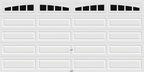 16X8 Garage Door
 Ideal Door Traditional White Insulated Garage Door with